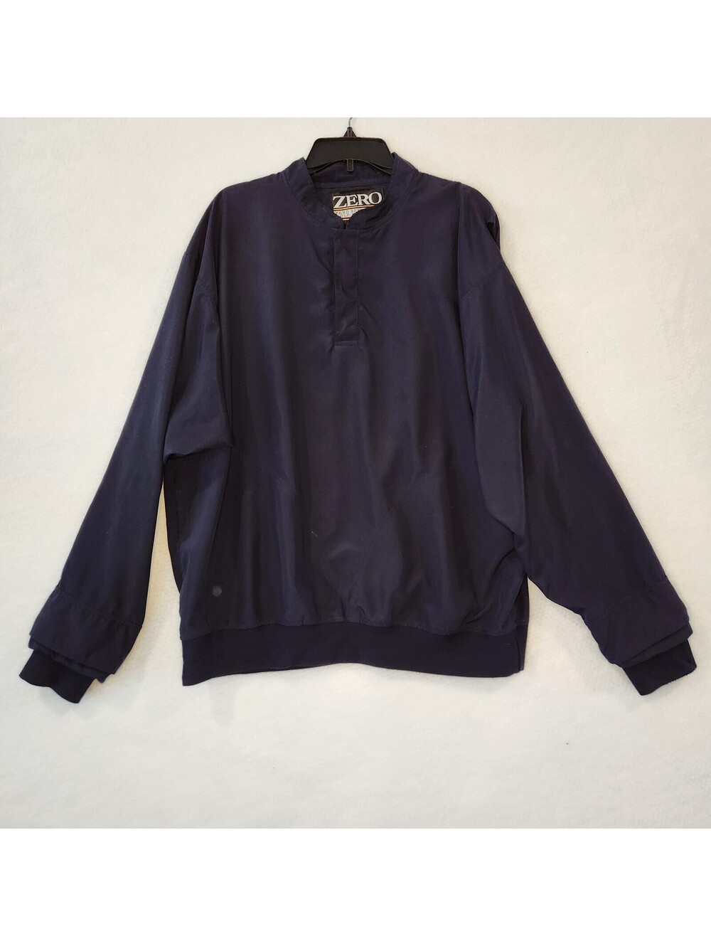 Zero Restriction Men Jacket Pullover Windbreaker Long Sleeve Pockets Blue Sz XL